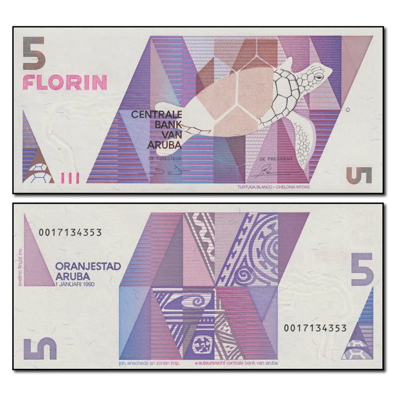 Aruba 1990 5 Florin P.6 CFU
