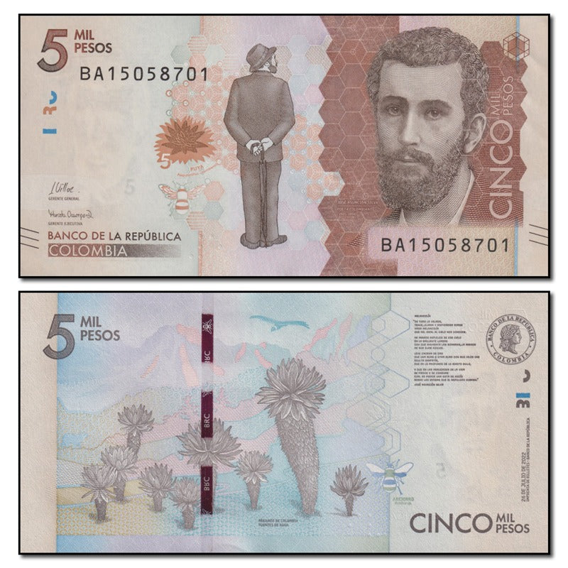 Colombia 2022 5000 Pesos P.459h CFU