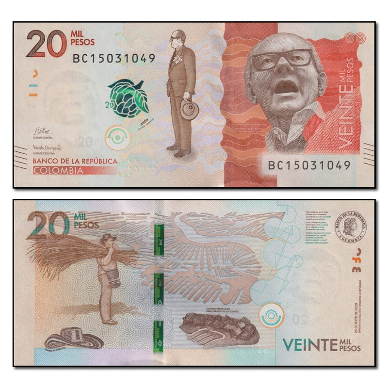 Colombia 2015 20,000 Pesos P.461 CFU