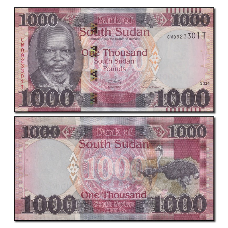 South Sudan 2024 1000 Pounds P.21 CFU