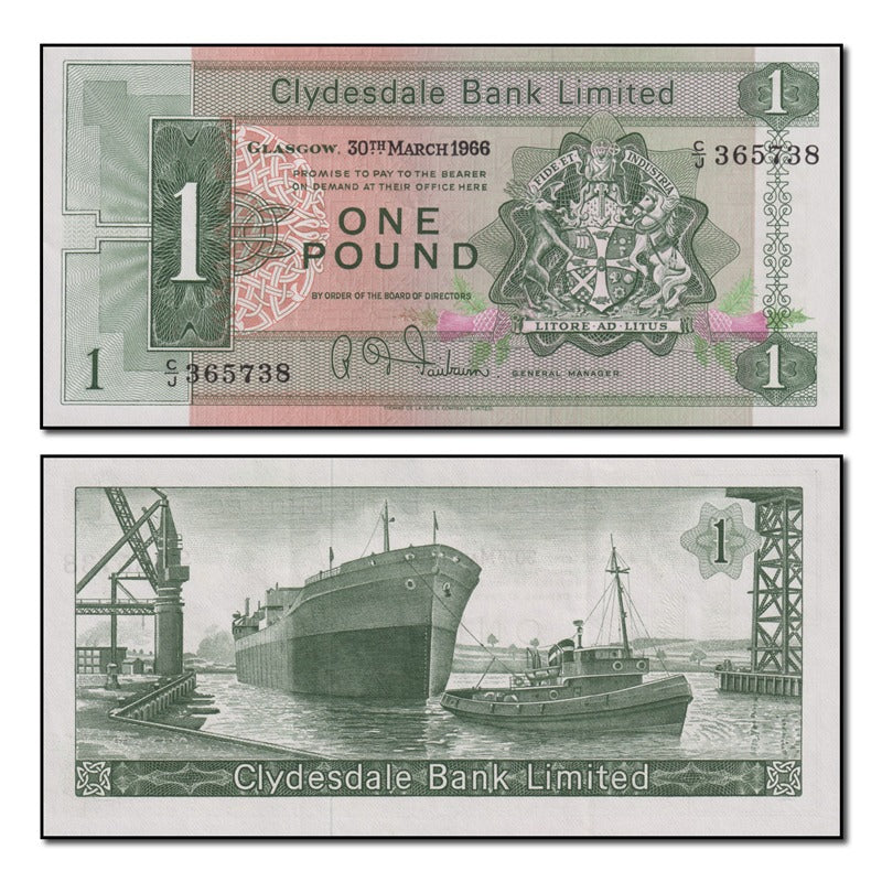 Scotland 1966 1 Pound P.197 CFU