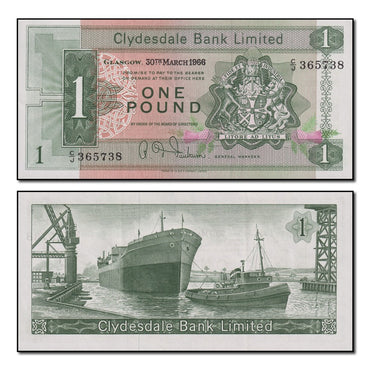 Scotland 1966 1 Pound P.197 CFU