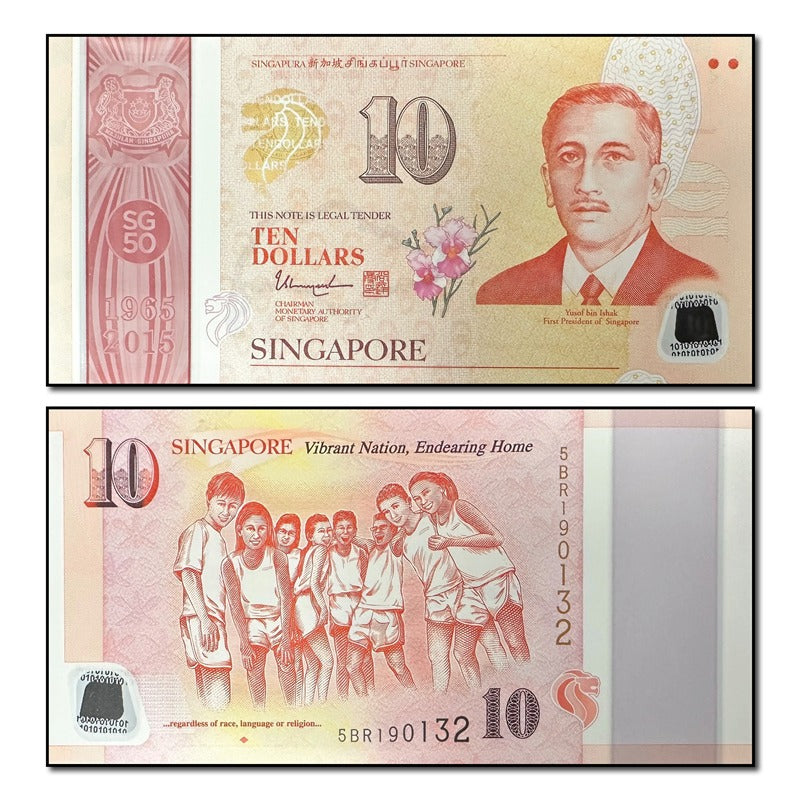 Singapore 2015 10 Dollars Commemorative P.56-P.60 CFU