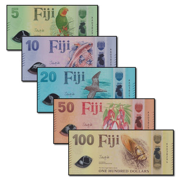 Fiji (2026) 5, 10, 20, 50 & 100 Dollars Polymer Set of 5 CFU