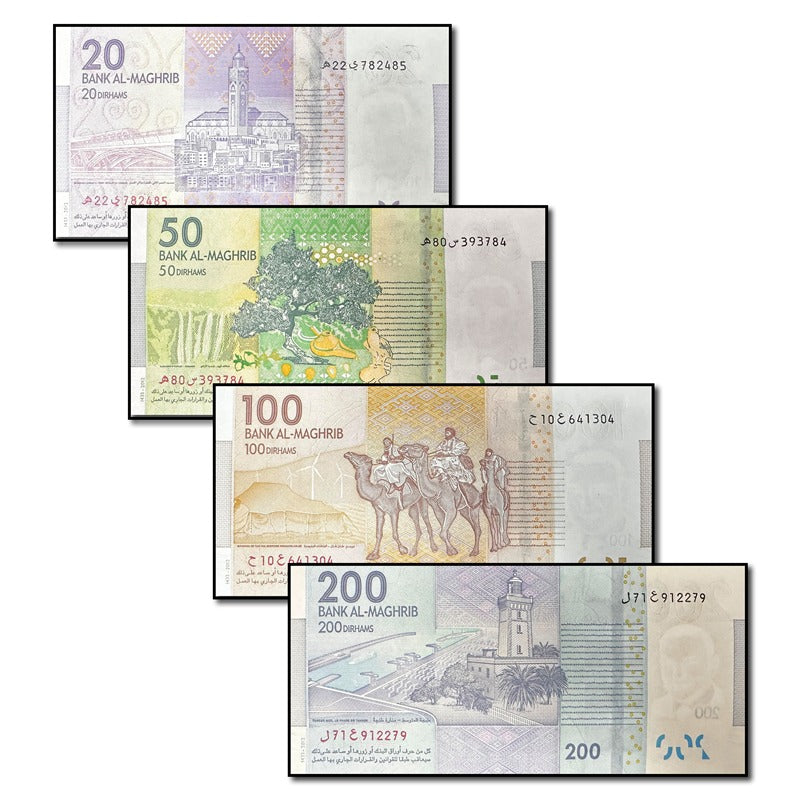 Morocco 2012 20-200 Dirhams Set of 4 CFU