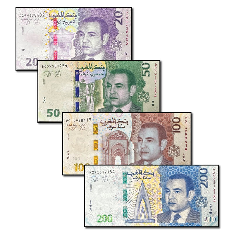 Morocco 2023 20-200 Dirhams Set of 4 CFU