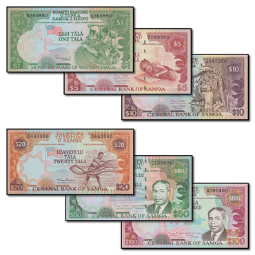 Samoa (1985-2005) 1-100 Tala Set of 6 CFU