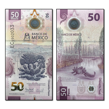 Mexico 2024 50 Pesos Polymer P.138 CFU