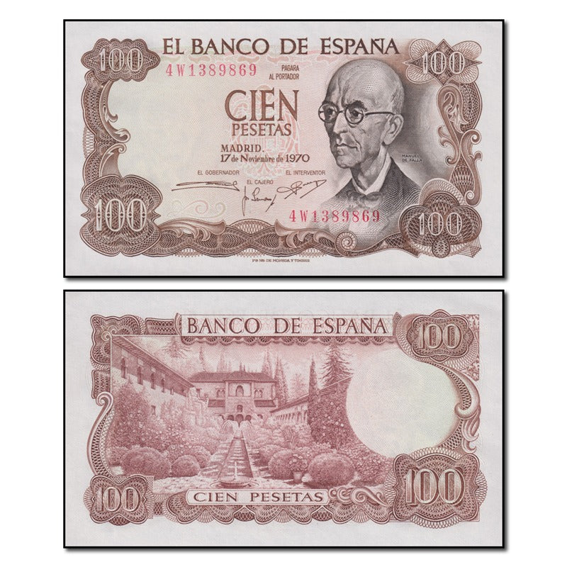 Spain 1970 100 Pesetas P.152 CFU