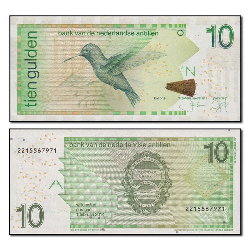 Netherlands Antillies 2014 10 Gulden P.28g