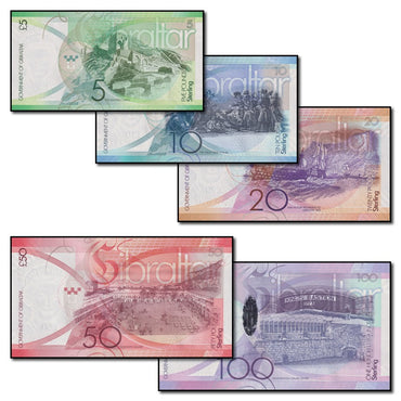 Gibraltar 2010-2019 5-100 Pounds Set of 5 CFU