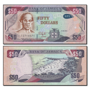 Jamaica 2013 50 Dollars P.94a CFU