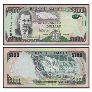 Jamaica 2014 100 Dollars P.95a CFU