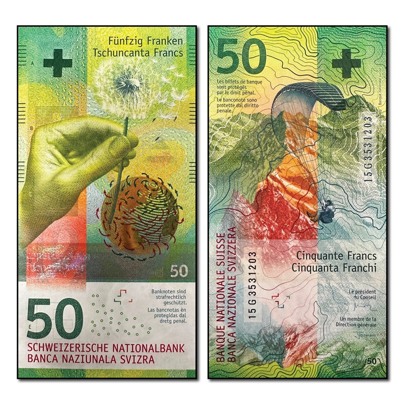 Switzerland 2015-2021 50 Francs P.77 CFU