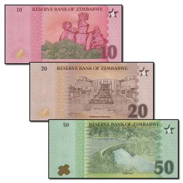 Zimbabwe 2026 10, 20 & 50 ZiG Set of 3 CFU