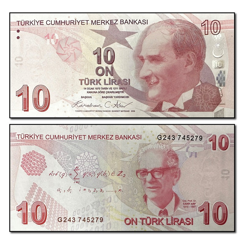 Turkey 2009 10 Lira P.223 CFU