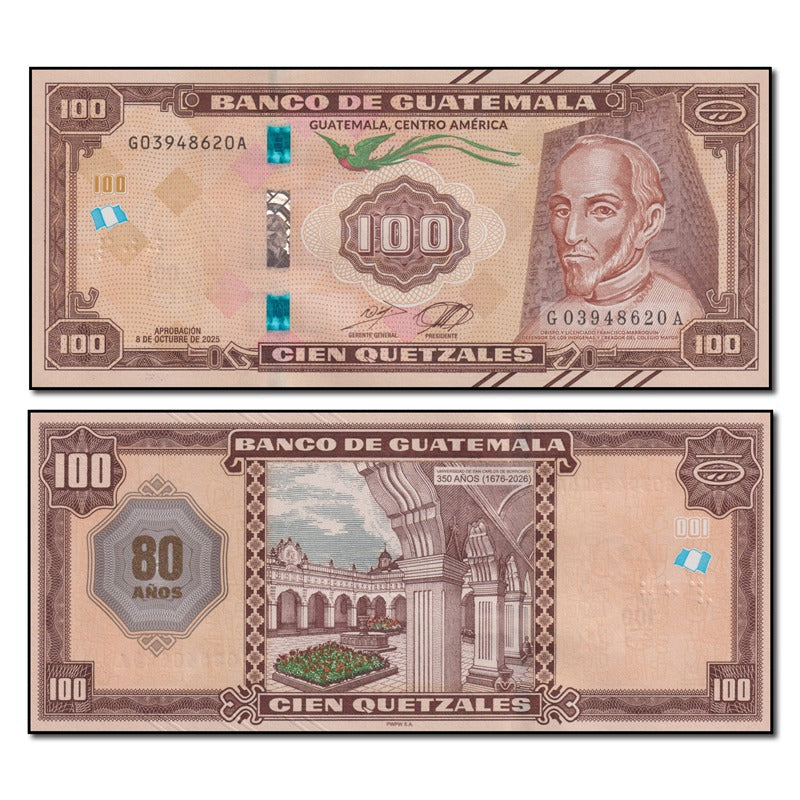 Guatemala 2025 100 Quetzal P.130 CFU