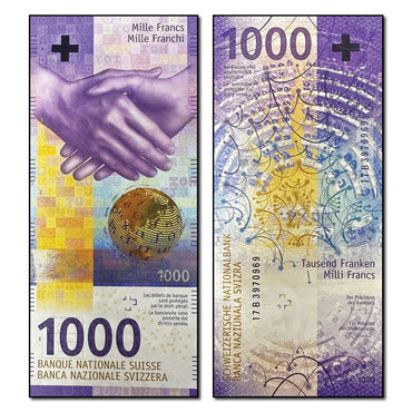 Switzerland 2017 1000 Francs P.79 CFU