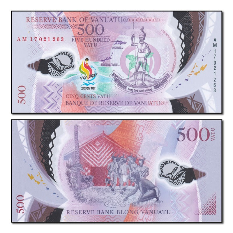 Vanuatu 2017 Commemorative Overprint 500 Vatu P.20 CFU