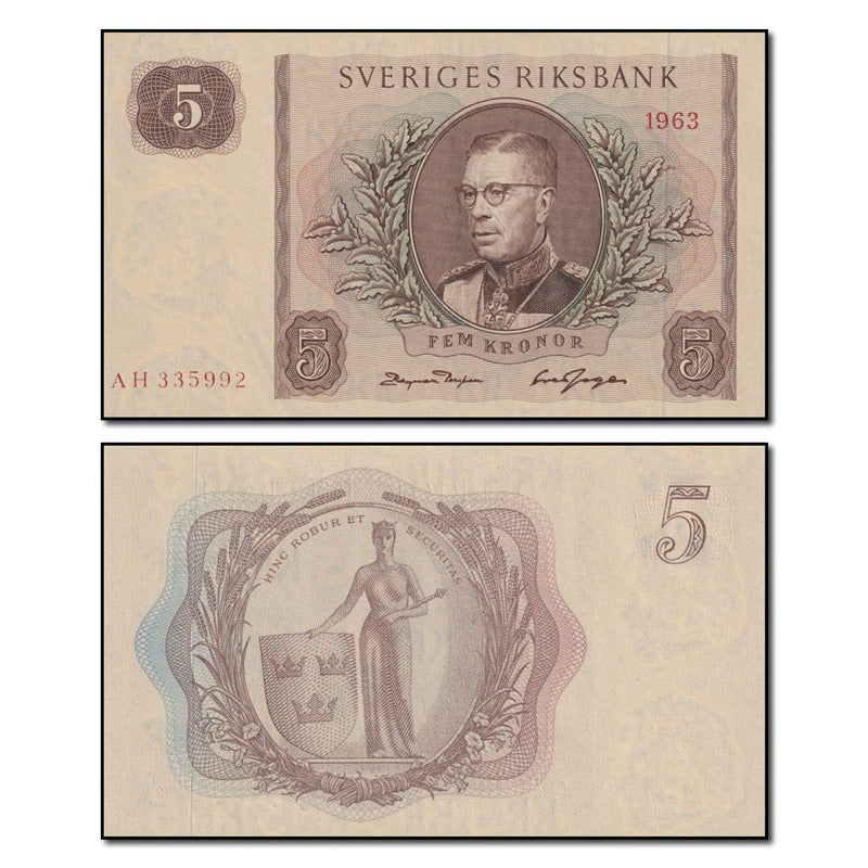 Sweden 1962-63 5 Kronor P.50 CFU