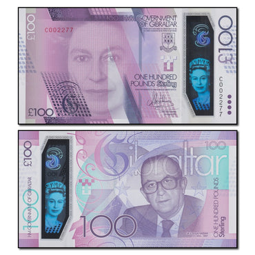 Gibraltar 2015 100 Pounds P.40 CFU