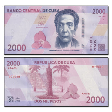 Cuba 2026 2000 Pesos P.145 CFU - Collectable World Banknote