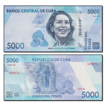 Cuba 2026 5000 Pesos P.146 CFU - Collectable World Banknote