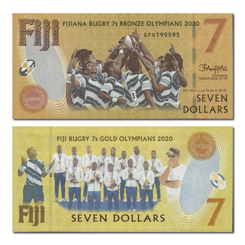 Fiji 2020/2022 7 Dollars P.122 Rugby Sevens CFU