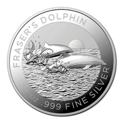 $5 2021 Fraser's Dolphin 1oz Silver High Relief Proof