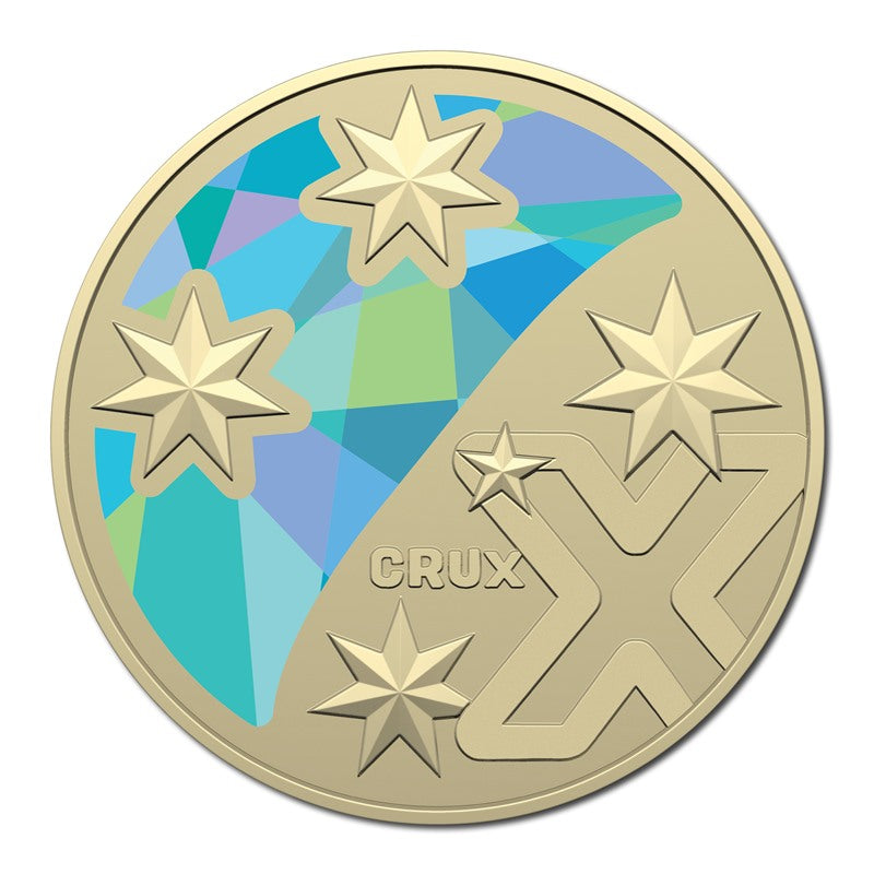 $1 2022 Great Aussie Coin Hunt Crux 'X' Coloured UNC