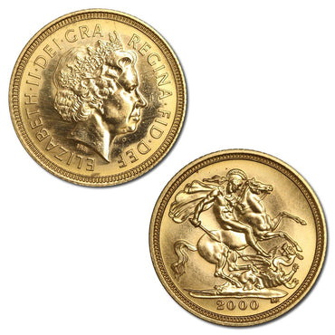 Great Britain 2000 Gold Half Sovereign Lustrous UNC