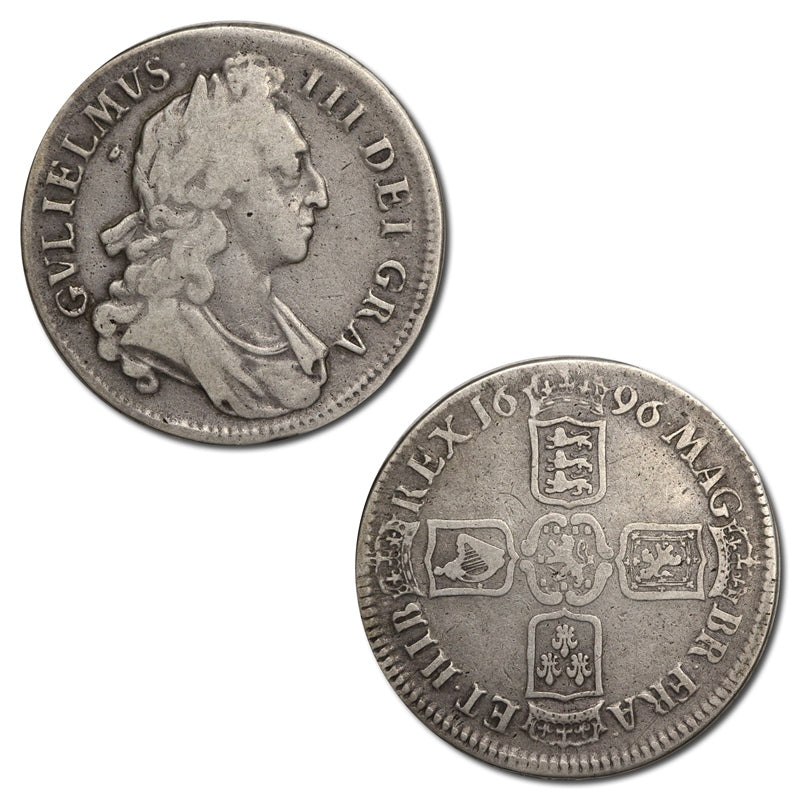 Great Britain 1696 William III Silver Crown S.3470