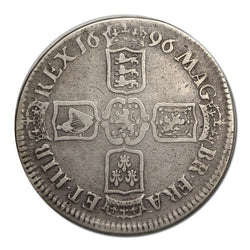 Great Britain 1696 William III Silver Crown S.3470