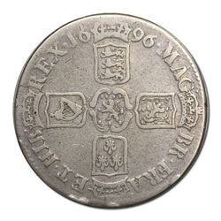 Great Britain 1696 William III Silver Crown S.3472