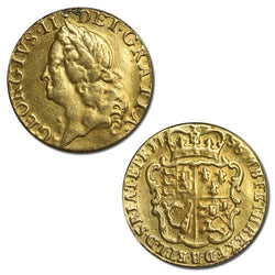 Great Britain 1756 Gold Half Guinea Fine