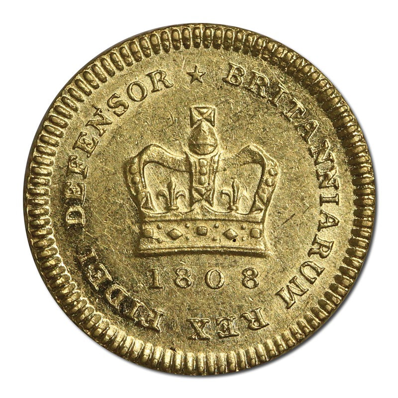Great Britain 1808 George III Gold Third Guinea nEF/EF