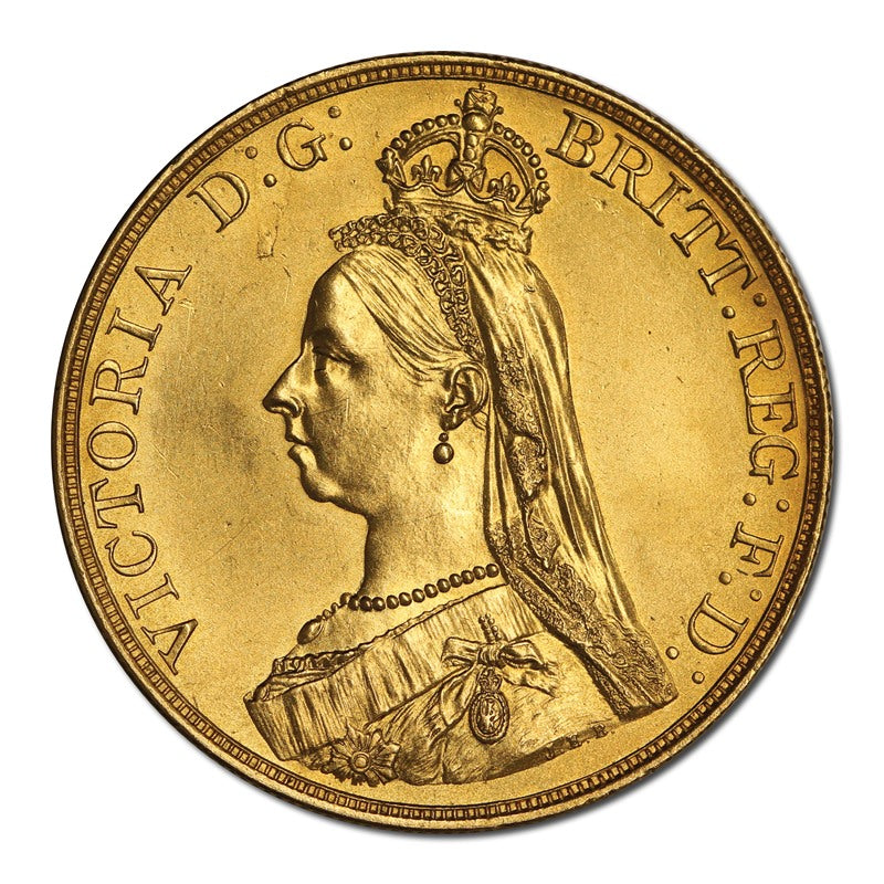 Great Britain 1887 Gold 5 Pounds Jubilee Head ex. Specimen Set