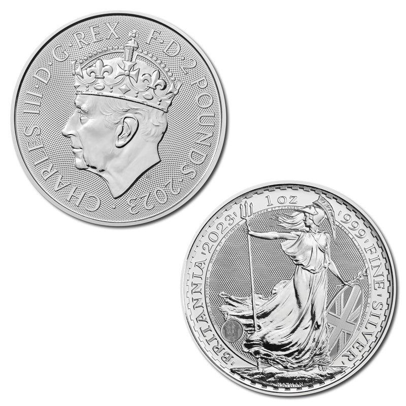 Great Britain 2023 Britannia 1oz Silver UNC - Crowned King Charles III