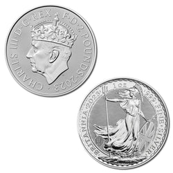 Great Britain 2023 King Charles III Coronation Crowned Silver Pair