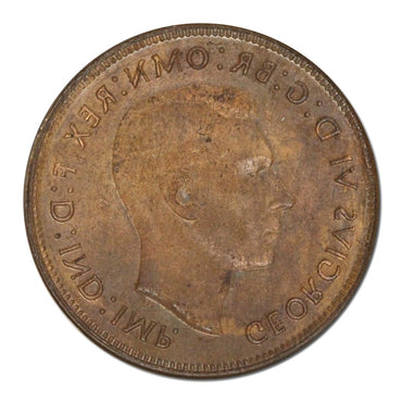 Australia 1938-1948 Penny Error Full Obverse Brockage nUNC