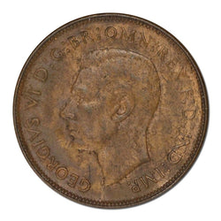 Australia 1938-1948 Penny Error Full Obverse Brockage nUNC