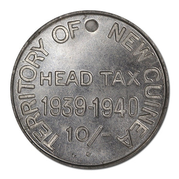 Territory of New Guinea 1939-40 Head Tax 10/- Token
