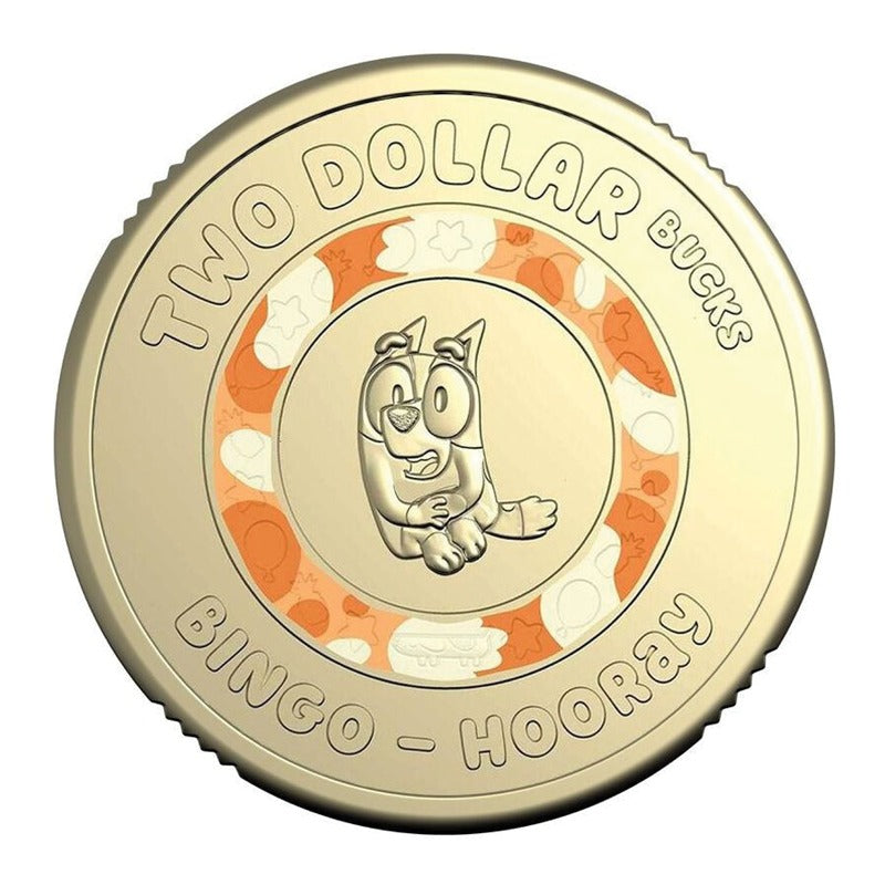 $2 2026 Bluey Bingo - Hooray Coloured UNC