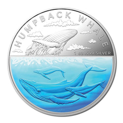 $5 2023 Australian Antarctic Territory - Humpback Whale Silver Proof