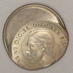 Australia 1943S Shilling Error 30% Mistrike UNC