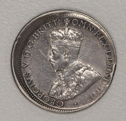 Australia 1918 Melbourne Sixpence Error 10% Mistrike VF