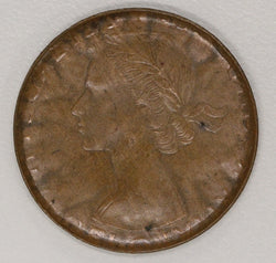 Australia 1955-1964 Penny Error Full Obverse Brockage EF