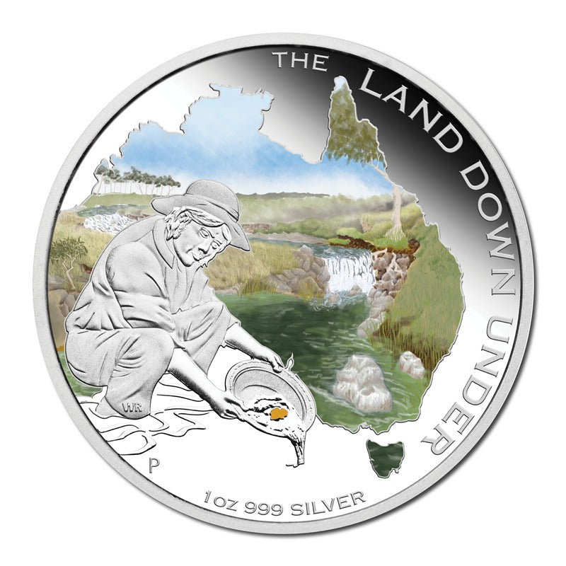 2014 The Land Down Under - Gold Rush 1oz Silver