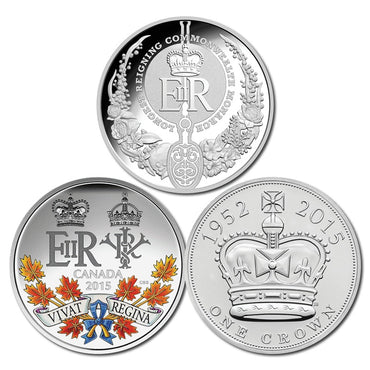 2015 Longest Reigning Monarch of the Commonwealth 3 coin Silver Proof