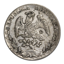 Mexico (1851-1897) Silver 8 Reales with Chopmarks F-VF